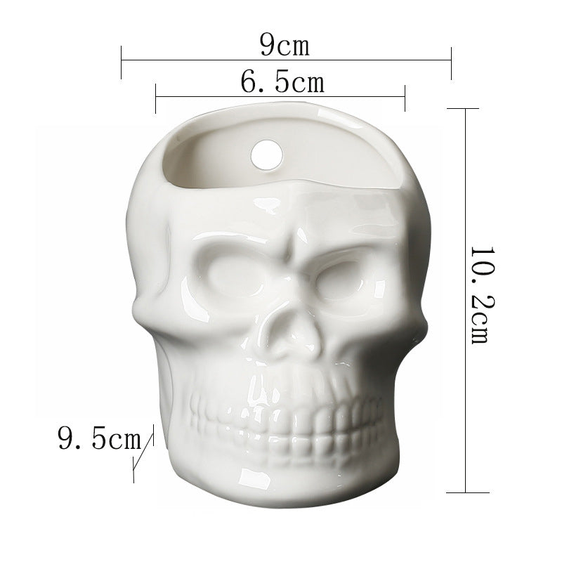 White Skull Wall Planters Modern Creative Hanging Planters Home Decor