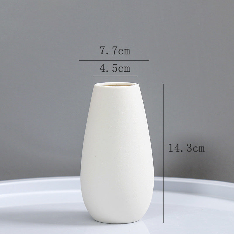 White Ceramic Vase Modern Centerpiece Home Decor, Model 2