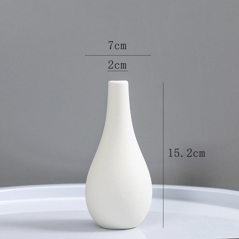 White Ceramic Vase Modern Centerpiece Home Decor, Model 3