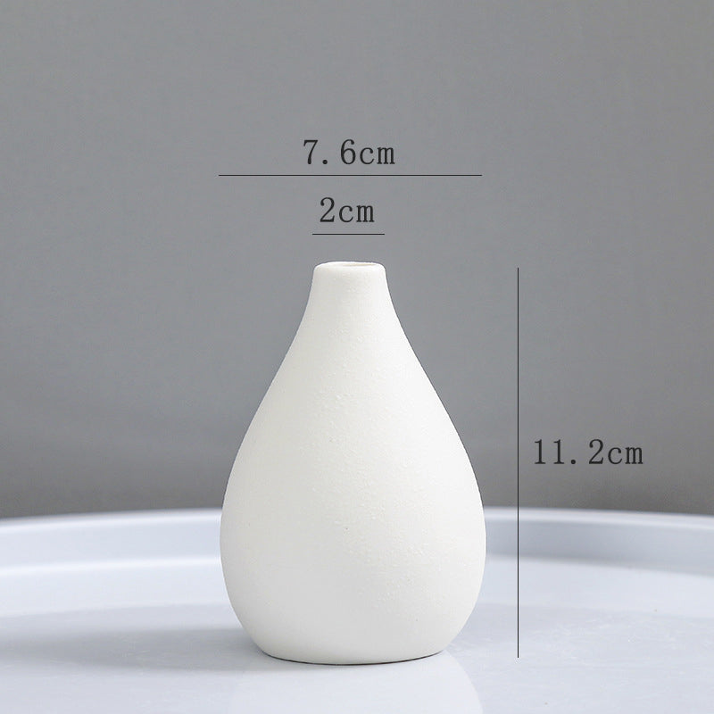 White Ceramic Vase Modern Centerpiece Home Decor, Model 4