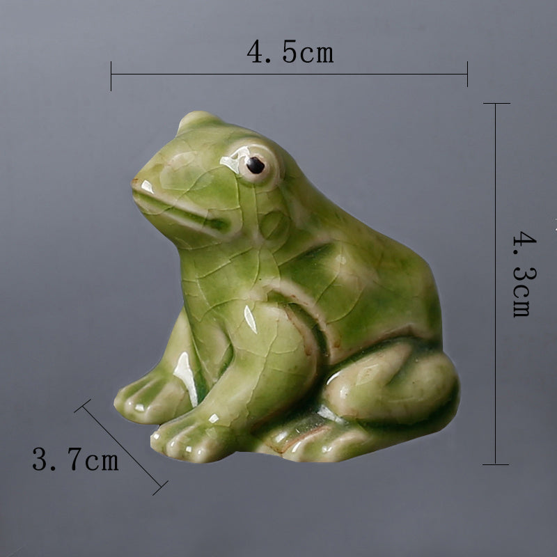 Frog Ceramic Ornament Lovely Animal Creative Ornament Home Decor