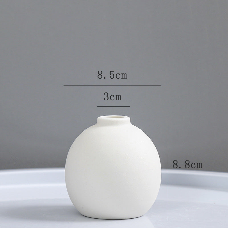 White Ceramic Vase Modern Centerpiece Home Decor, Model 1