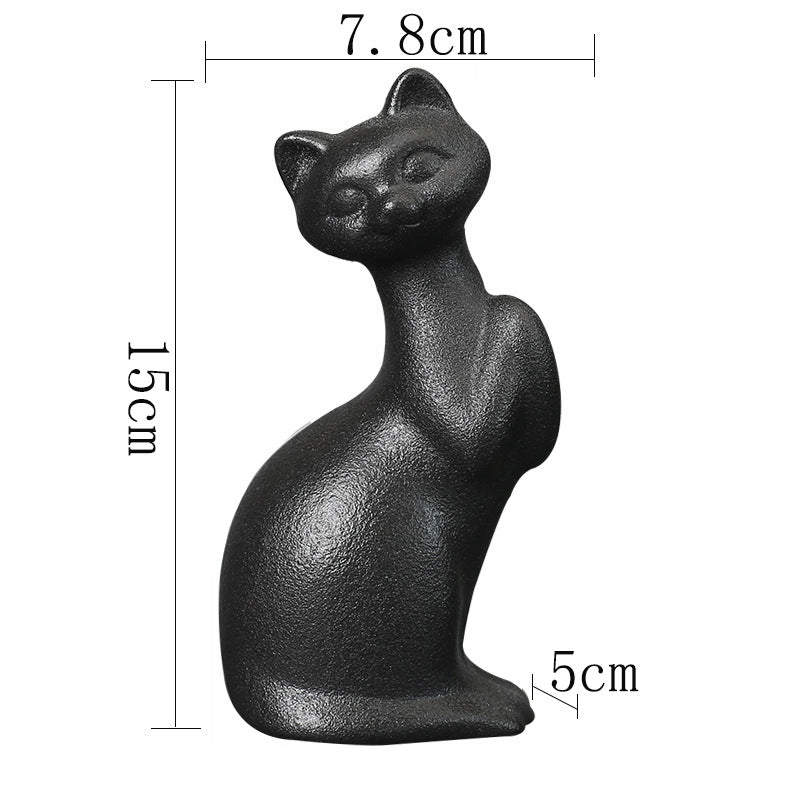 Black Kitten Ceramic Vase Lovely Creative Flower Vase Home Decor